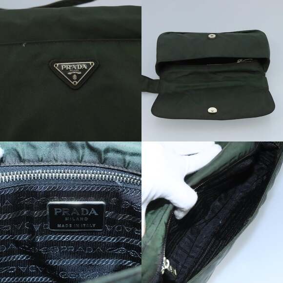 PRADA Shoulder Bag Nylon Green - Picture 11 of 12